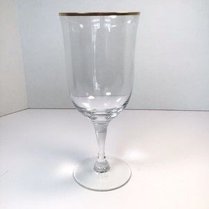 Noritake Troy Elegant Crystal Gold-rim Iced Tea Glasses Set of Four New In Box.